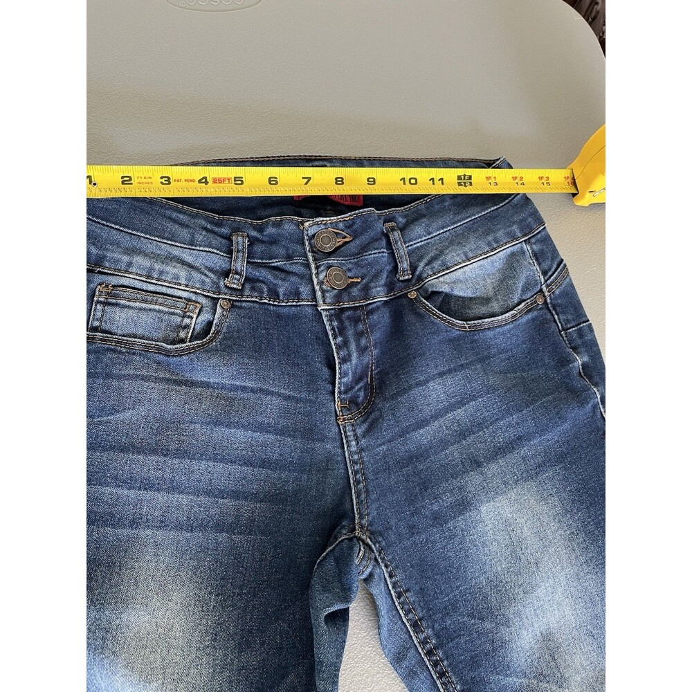 WAX Women's Jeans Butt I Love You! Stretch Cropped Skinny Dark Wash Denim Size 9 - Picture 8 of 10